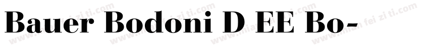Bauer Bodoni D EE Bo字体转换